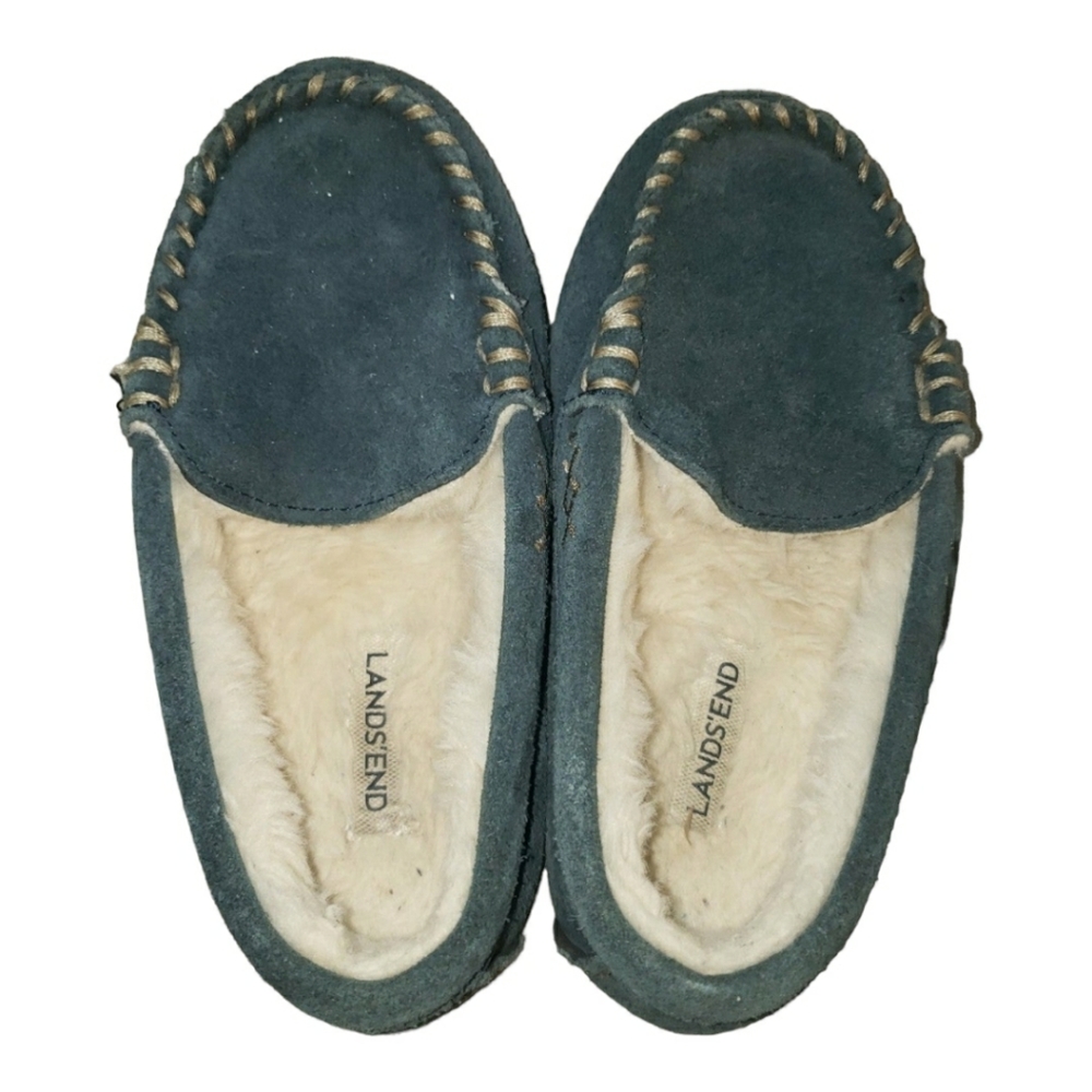 Boys Lands End Suede Moccasin Shoes
